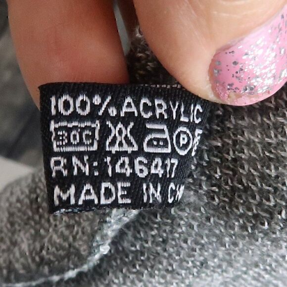 SAX GREY & WHITE STRIPE SLEEVELESS ASYMETRICAL CARDIGAN DUSTER STYLE SWEATER - Picture 3 of 10